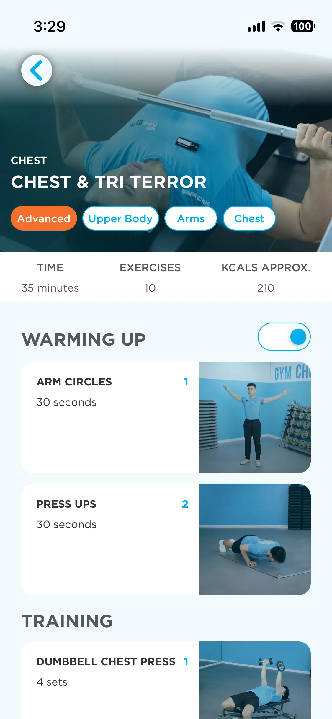 Workout detail