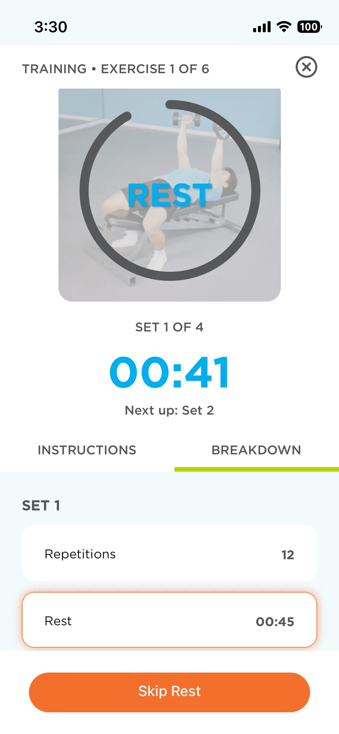 Rest timer
